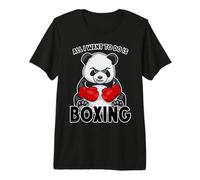 Boxeador de Oso Lindo Boxeador con Texto en inglés All I Want To Do Camiseta Premium