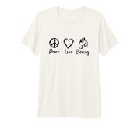 Boxeador Peace Love Boxing Camiseta Premium