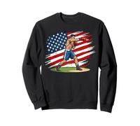 Boxeo Bandera Americana Amante Deportivo Patri Sudadera