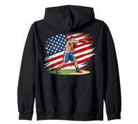 Boxeo Bandera Americana Amante Deportivo Patri Sudadera con Capucha
