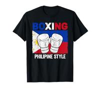Boxeo Estilo Filipino Combate Bandera Filipinas Camiseta