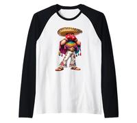 Boxeo Mexicano T Luchador Cultural Camiseta Manga Raglan