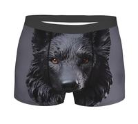 Boxer Briefs Black German Shepherd Bóxers para Hombre Suaves Calzoncillos Tipo Bóxer Ajustado Men Underwear para Uso Diario Correr Entrenamiento