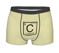 Boxer Briefs C Elementos Químicos Carbono Calzoncillos Tipo Bóxer Premium Ropa Interior Transpirable Men Underwear para Deportivos Correr Viaje L
