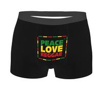 Boxer Briefs Paz Amor Bóxers para Hombre Transpirable Calzoncillos para Hombre Suaves Men Underwear para Uso Diario Viaje Correr S