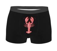 Boxer Briefs Paz, Amor, Cangrejos De Río Calzoncillos Tipo Bóxer Premium Ropa Interior Ajustado Men Underwear para Entrenamiento Uso Diario Deportivos XL