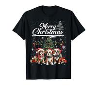 Boxer Christmas Tree Lights Decorations Dog Lover Xmas Camiseta