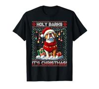 Boxer Christmas Tree Lights Decorations Dog Lover Xmas Camiseta