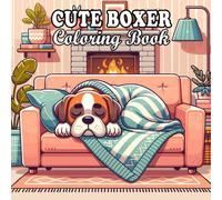 Boxer Coloring Book: Relaxing and Cute Boxer Dog Designs for Kids and Adults
