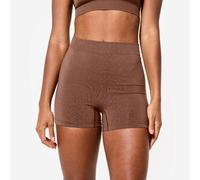 Bóxer Corto Deporte Mujer Marrón Oscuro Talle Alto 2XS