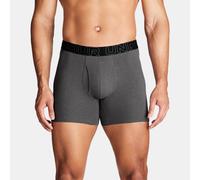 Bóxer de 15 cm Boxerjock® Under Armour Performance Cotton para hombre - Paquete de 3 Castlerock Full Heather / Rojo / Acero XS