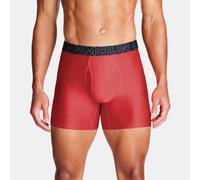 Bóxer de 15 cm Boxerjock® Under Armour Performance Tech™ para hombre - Paquete de 3 Rojo / Castlerock Full Heather / Castlerock S