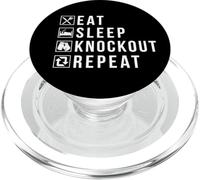 Boxer de Combate Eat Sleep Knockout Repeat Sport PopSockets PopGrip para MagSafe