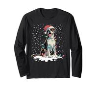 Boxer Dog Christmas Lights Pijama Hombres Mujeres Niños Manga Larga
