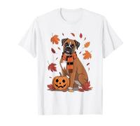 Boxer Dog Lover Pumpkin Otoño/Acción Camiseta