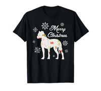Boxer Dog Merry Christmas Silhouette Funny Christmas Dog Dad Mom Camiseta