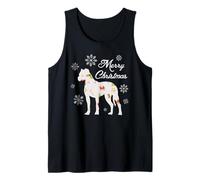 Boxer Dog Merry Christmas Silhouette Funny Christmas Dog Dad Mom Camiseta sin Mangas