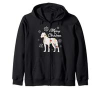 Boxer Dog Merry Christmas Silhouette Funny Christmas Dog Dad Mom Sudadera con Capucha