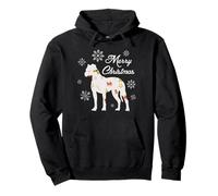 Boxer Dog Merry Christmas Silhouette Funny Christmas Dog Dad Mom Sudadera con Capucha