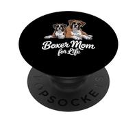 Boxer Dog Mom for Life Cute PopSockets PopGrip Adhesivo