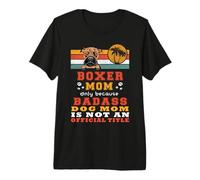 Boxer Dog Mom Retro Vintage Funny Mama Funny Puppy Lover Camiseta Premium