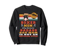 Boxer Dog Mom Retro Vintage Funny Mama Puppy Dog Lover Sudadera