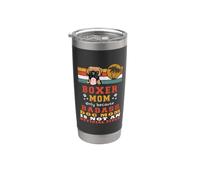 Boxer Dog Mom Retro Vintage Funny Mama Puppy Dog Lover Vaso térmico de acero inoxidable de doble pared