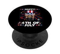 Boxer Dog Patriotic American 4th of July Dogs Lovers PopSockets PopGrip Adhesivo