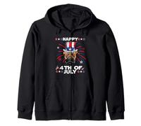Boxer Dog Patriotic American 4th of July Dogs Lovers Sudadera con Capucha
