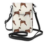 Boxer Dog Pattern Dog Lover Pet Mujer Teléfono celular Monedero Monedero Casual Teléfono Bolsa Embrague Crossbody Bolso de hombro