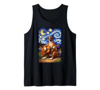 Boxer Dog Playing Guitar Whimsical Art Puppy Music Camping Camiseta sin Mangas
