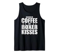 Boxer Dog Retro Saying Coffee Boxer Love Dog Dueño Camiseta sin Mangas