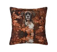 Boxer Dogs - Funda de almohada con cremallera oculta, funda de cojín de poliéster, funda de almohada decorativa con impresión de doble cara