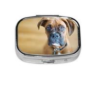 Boxer Dogs - Pastillero con 2 compartimentos, organizador portátil