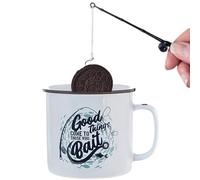 Boxer Gifts Good Things Come to Those Who Bait Novelty Fishing Themed Mug | Viene con caña de pescar para galletas Dunking | Regalo divertido para Fisher