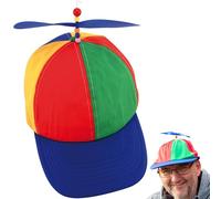 Gorra de hélice de helicóptero | Adulto Unisex | Arco Iris, Disfraz de Fiesta Geek | Regalo Divertido de Amigo Invisible