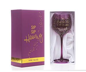 Boxer Gifts GWO770 Opulent 70th Birthday Copa de vino | Hermosa fiesta cristalería, 600 mililitros