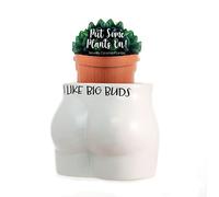 Boxer Gifts Like Big Buds - Maceta con Forma de Cuerpo, Regalo Divertido y Grosero para decoración del hogar, cerámica, Blanco, Talla única