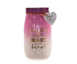 Boxer Gifts Tarro LED de crepúsculo con luces LED Daughter You are the Greatest Gift | Regalo significativo de cumpleaños o Navidad