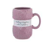 Boxer Gifts Taza de regalo de ganchillo, detalles realistas de ovillo de lana, accesorios de ganchillo novedosos, regalos divertidos de ganchillo para mujeres y ganchillo en cumpleaños y Navidad,