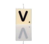 Boxer Gifts - Vela con Letra V, Color Blanco, Talla única