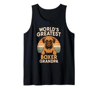 Boxer Grandpa, el Mejor Amante de los Perros Retro del Mundo Camiseta sin Mangas
