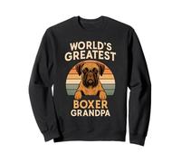 Boxer Grandpa, el Mejor Amante de los Perros Retro del Mundo Sudadera