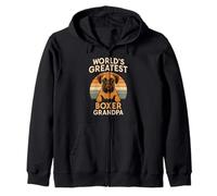Boxer Grandpa, el Mejor Amante de los Perros Retro del Mundo Sudadera con Capucha