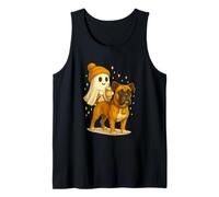 Boxer Halloween Ghost Walking Boxer Dog Camiseta sin Mangas