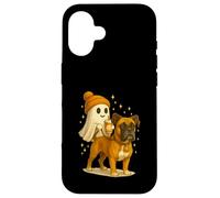 Boxer Halloween Ghost Walking Boxer Dog Carcasa para iPhone 16