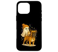 Boxer Halloween Ghost Walking Boxer Dog Carcasa para iPhone 16 Pro MAX