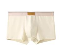 Boxer Hombre Leger Calecon Stretch Cómodo Calecon Talle Alto Minimalista Braga Antibacteriana Flexible Bragas Extensible Slim Fit Boxer Hombre Algodón Transpirable, beige, L