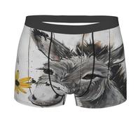 Boxer Hombre Lindo Burro con Flor Calzoncillos Hombre Boxer | Boxer Hombre Elásticos Suaves Boxers Ajustados Para Hombres Para Ejercicio Oficina Diario Calzoncillos