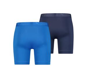 Bóxer largo PUMA Sport de microfibra para hombre (paquete de 2), Ropa, Azul, 3 3